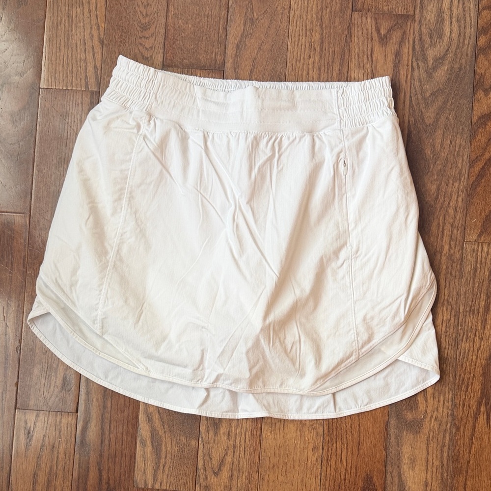 Lululemon White Athletic Skirt with Built-In Shorts